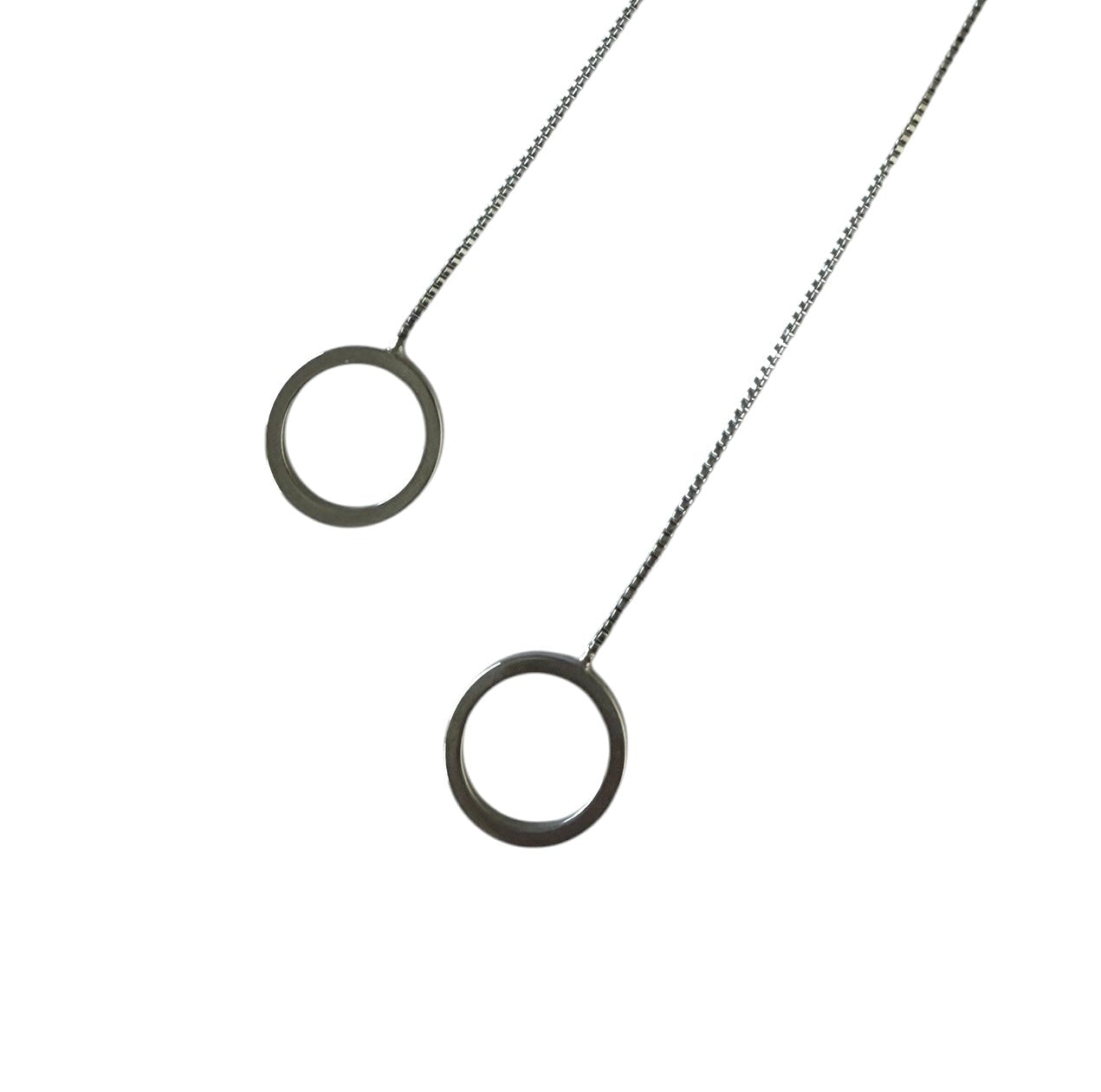 Stainless Steel Threader Hoop Earrings