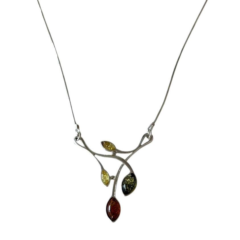 Baltic Amber 925 Sterling Silver Janina Necklace