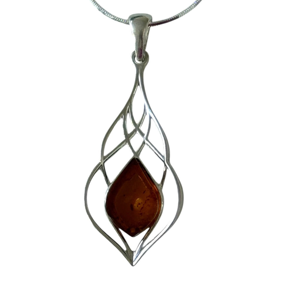 Baltic Amber 925 Sterling Silver Inara Necklace