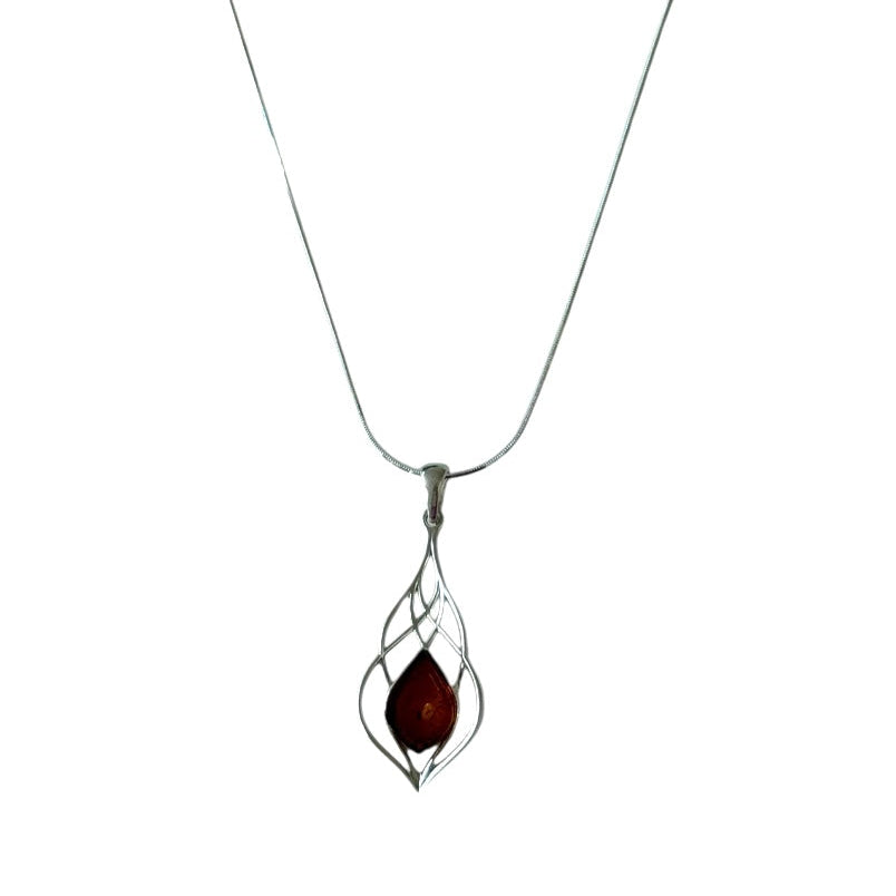 Baltic Amber 925 Sterling Silver Inara Necklace