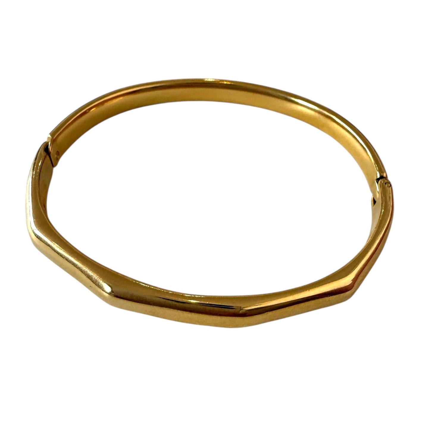 18k Gold Plated Shaped Clasp Bangle Bracelet