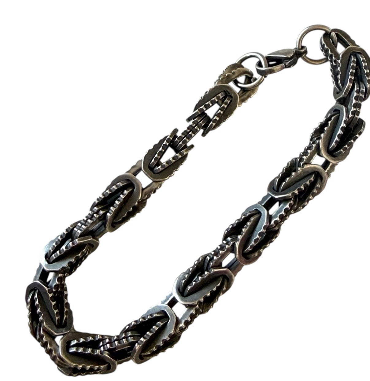 Stainless Steel Oxidised Link chain Bracelet