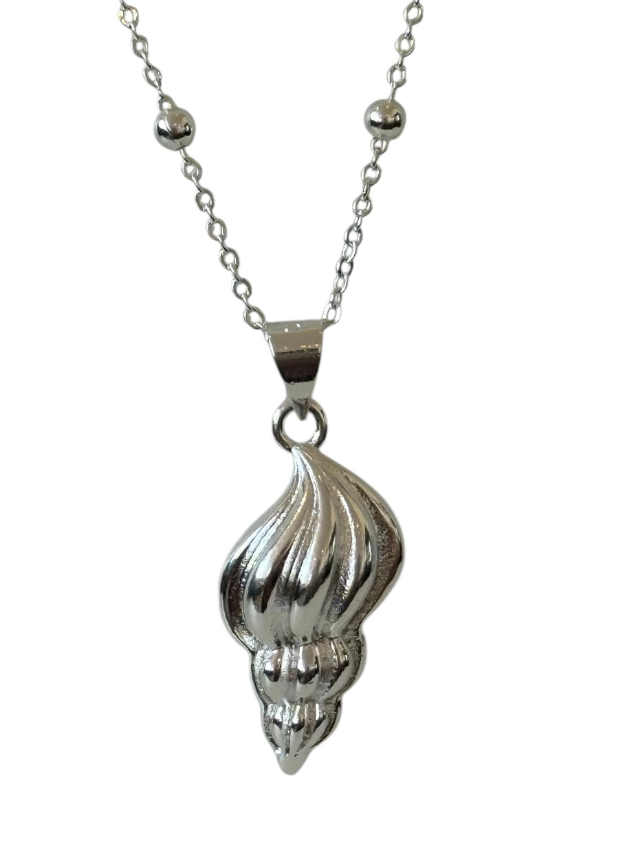 Celeste Luella Silver Shell 925 Sterling Silver Necklace