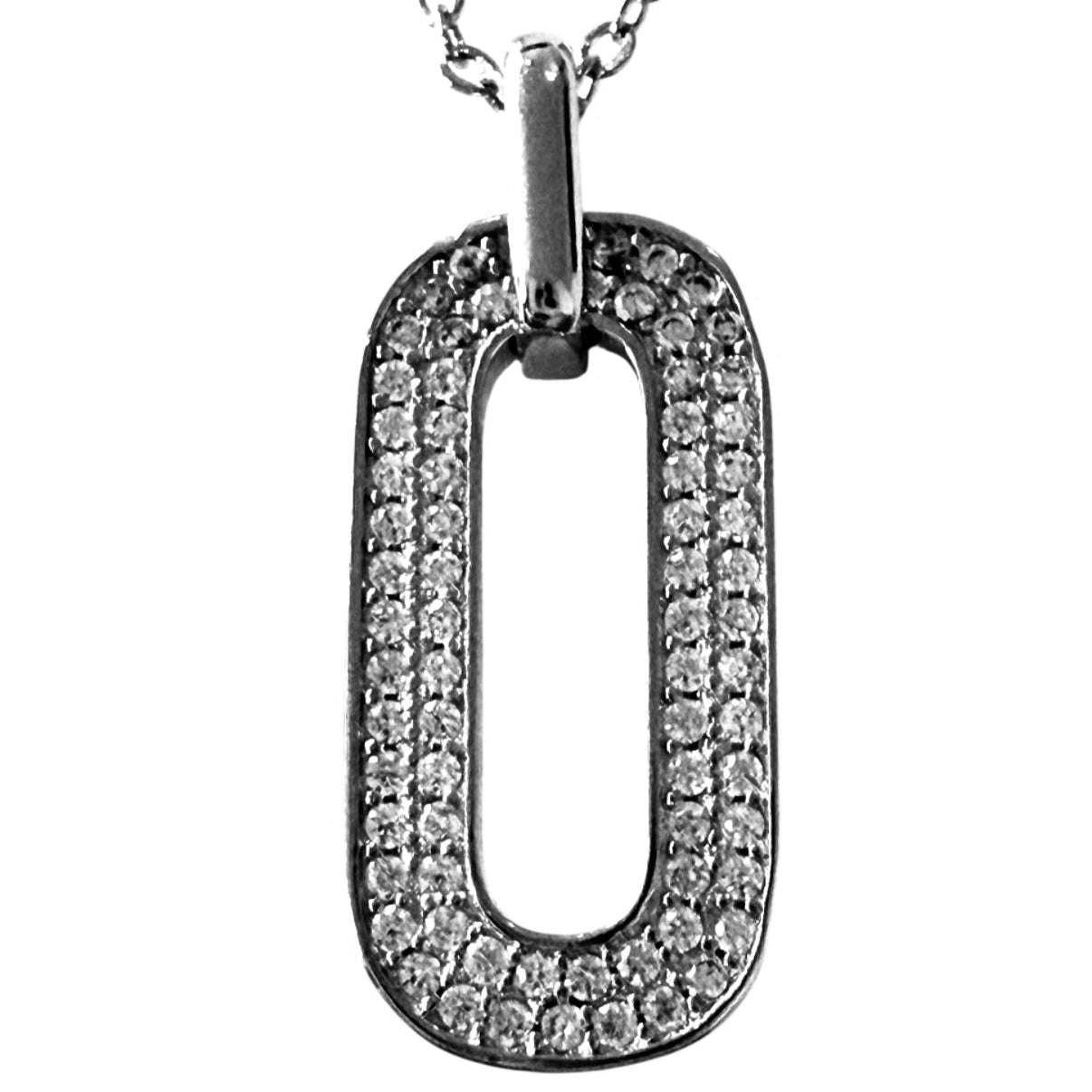Claudette Olivia CZ 925 Sterling Silver Pendant Necklace