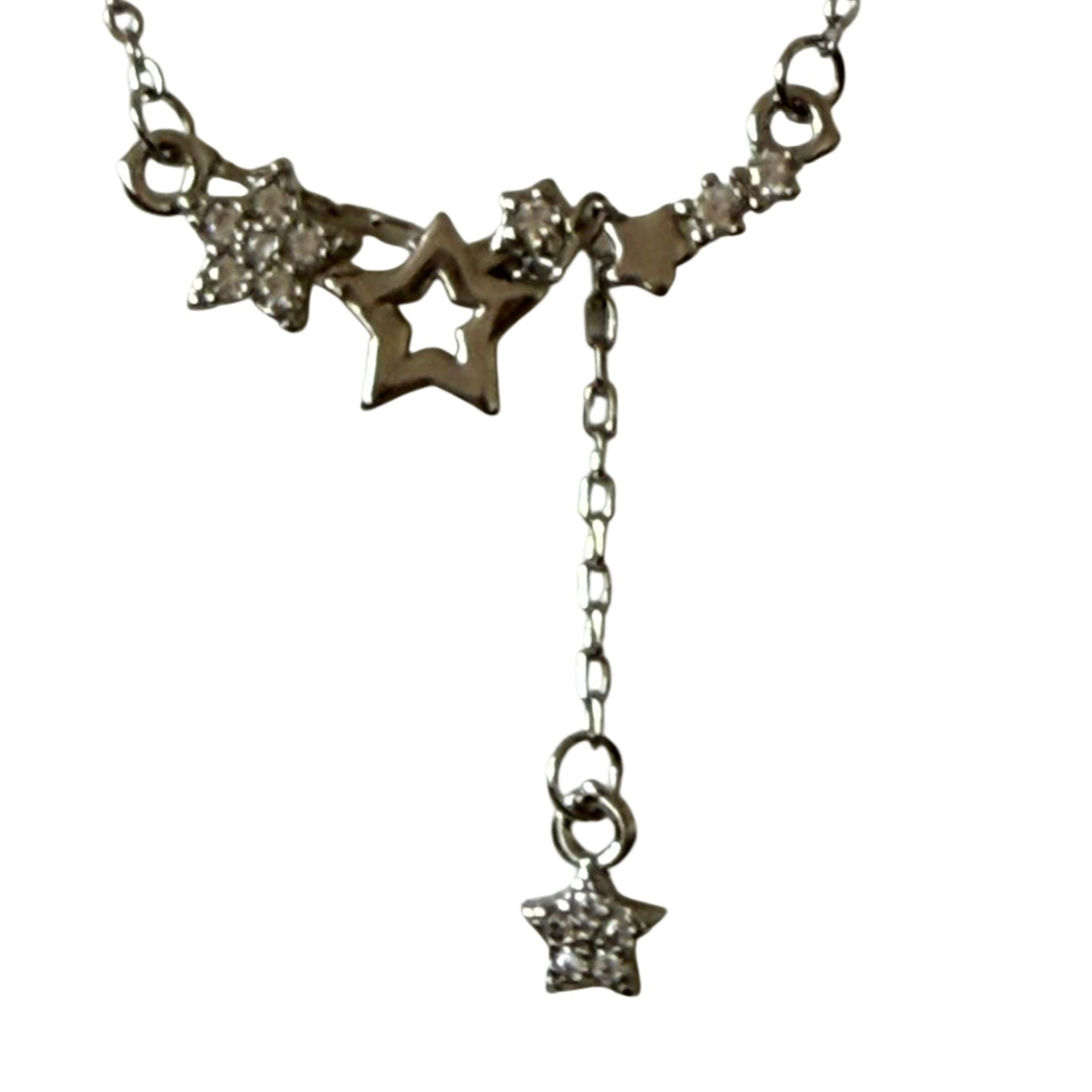 Regina Zara Twinkle Shooting Stars 925 Sterling Silver Necklace