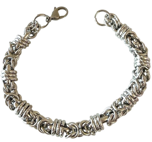 Peruvian Braided Stainless Steel Chain Bracelet