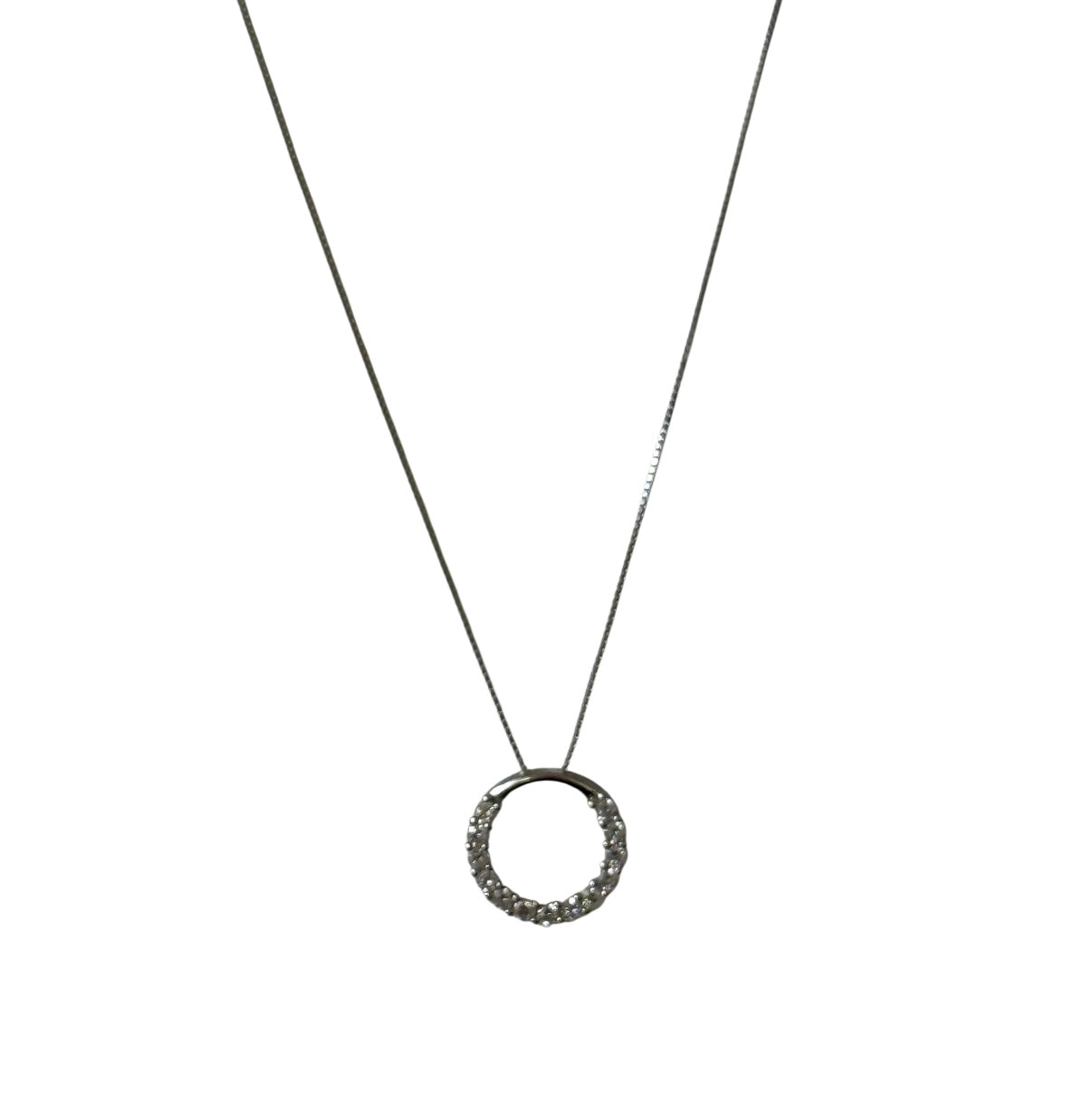 Viviana Sydney Ring of Crystals 925 Sterling Silver Necklace