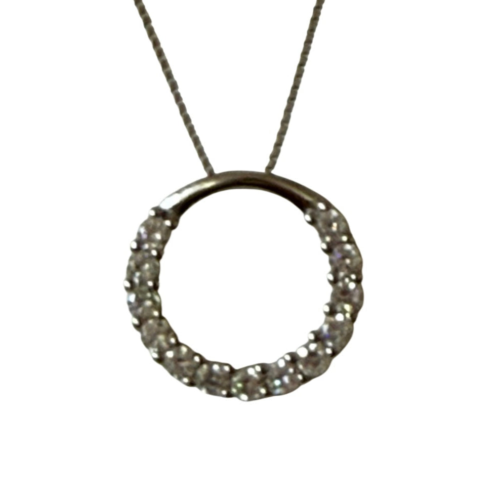 Viviana Sydney Ring of Crystals 925 Sterling Silver Necklace