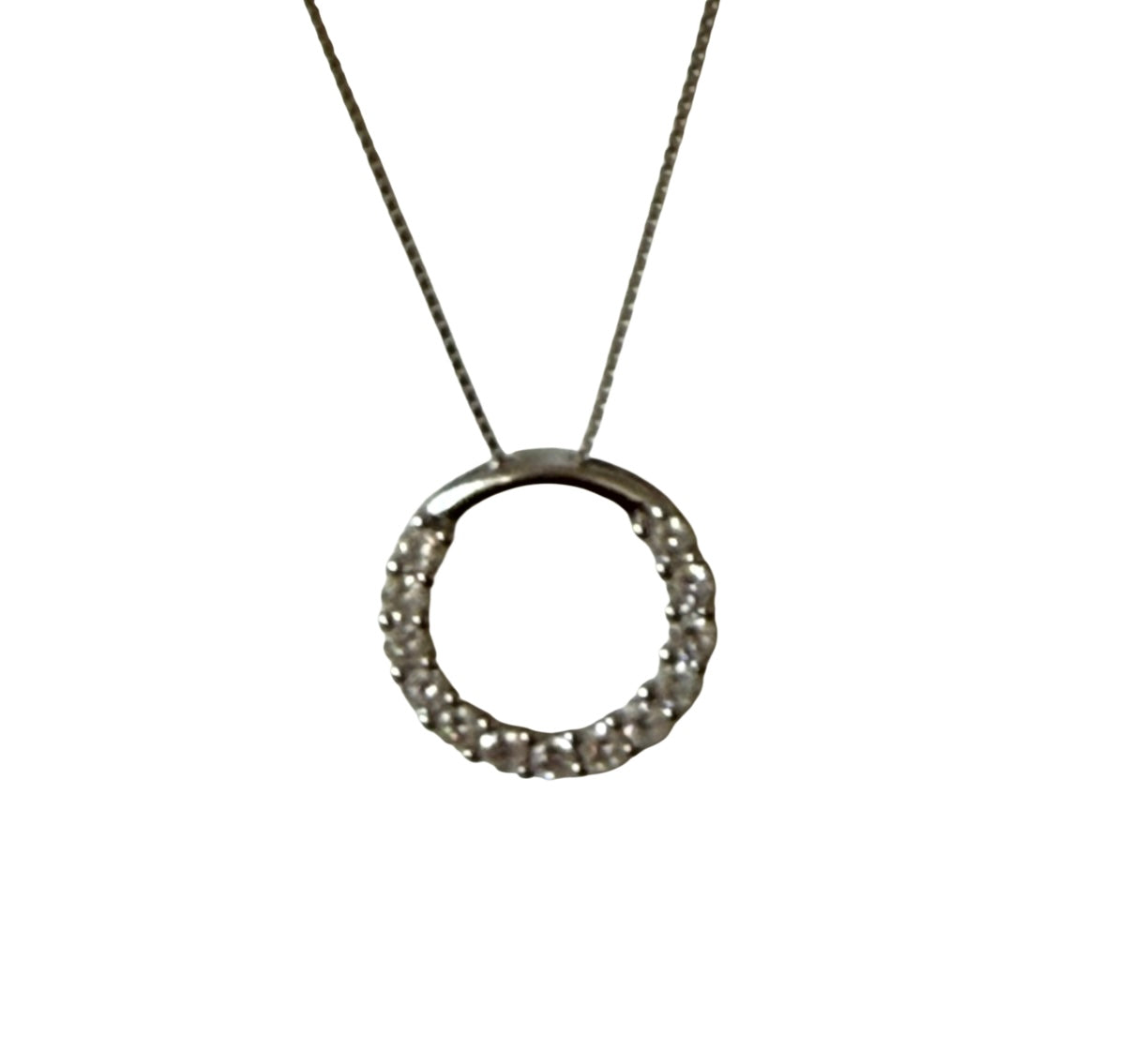 Viviana Sydney Ring of Crystals 925 Sterling Silver Necklace