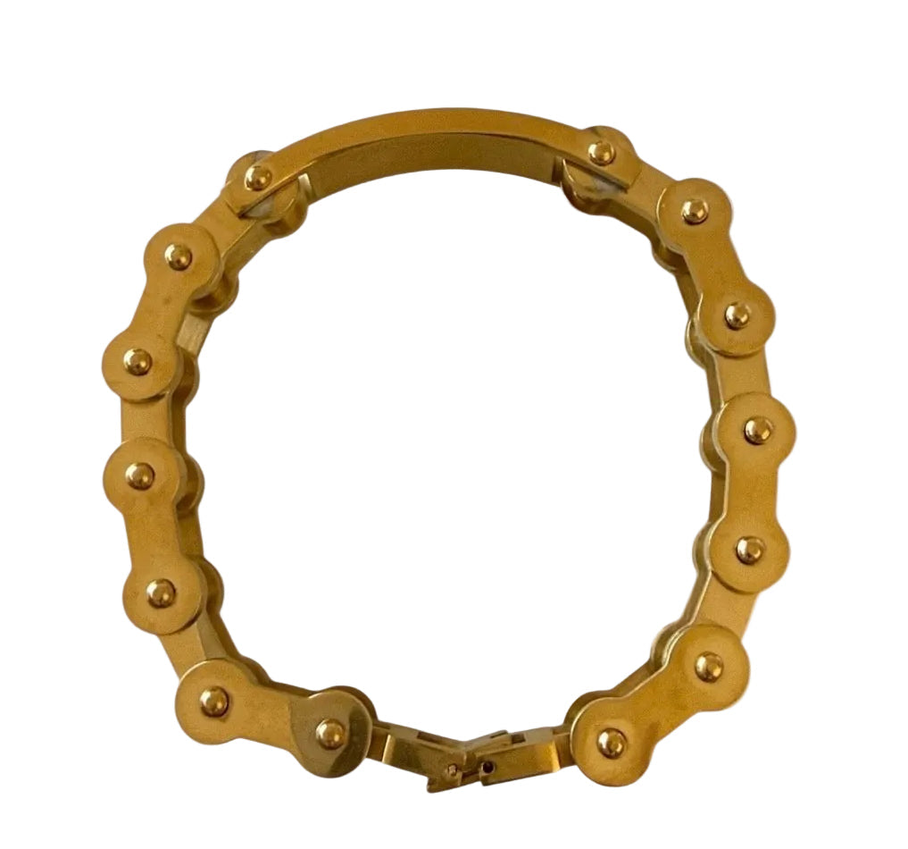 18K Gold Plated Mechanical Ctech Link Bracelet