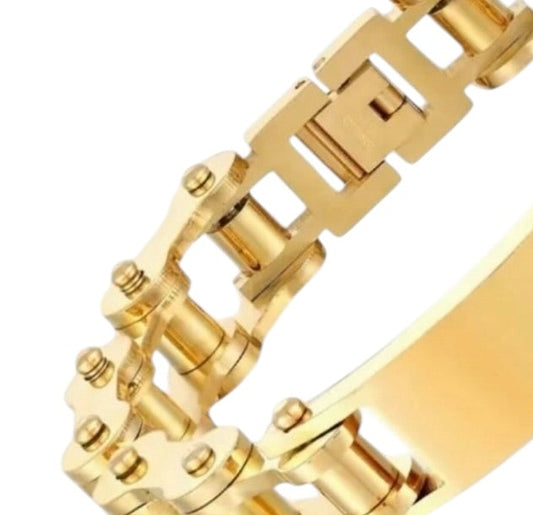 18K Gold Plated Mechanical Ctech Link Bracelet