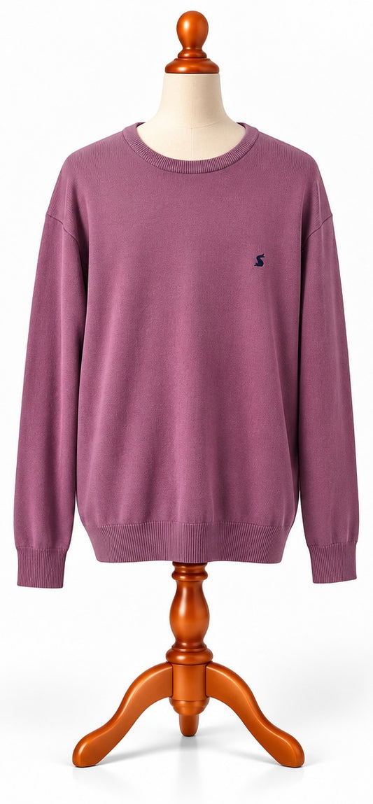 Joules Purple Cotton V-Neck Jumper | Men’s XL