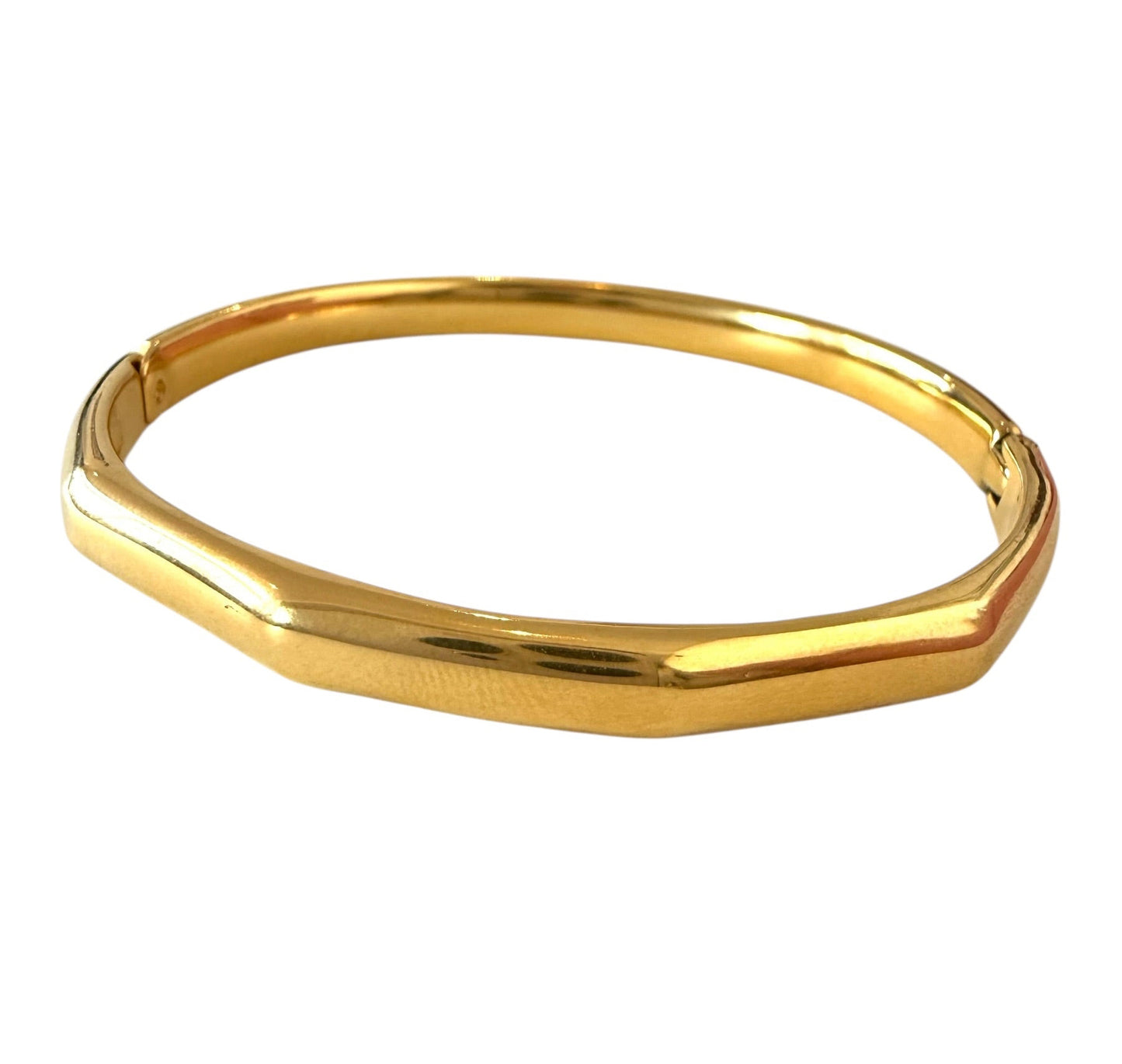 18k Gold Plated Shaped Clasp Bangle Bracelet