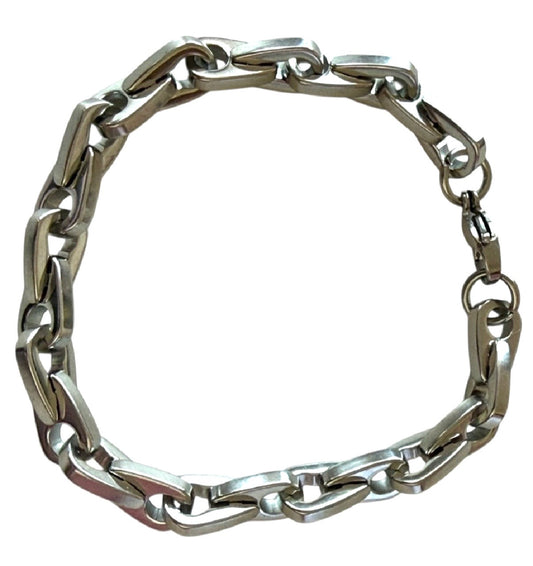 Men’s Stainless Steel Angular Link Bracelet