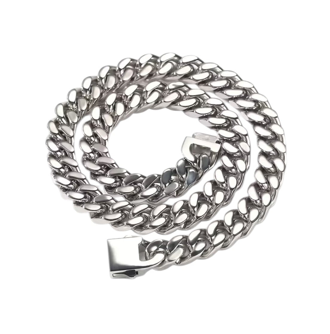 Stainless Steel Heavyweight Curb Link Chain Necklace