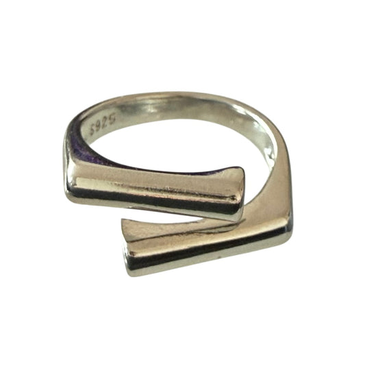 Sara Millie Dub Bar 925 Sterling Silver Adjustable Ring