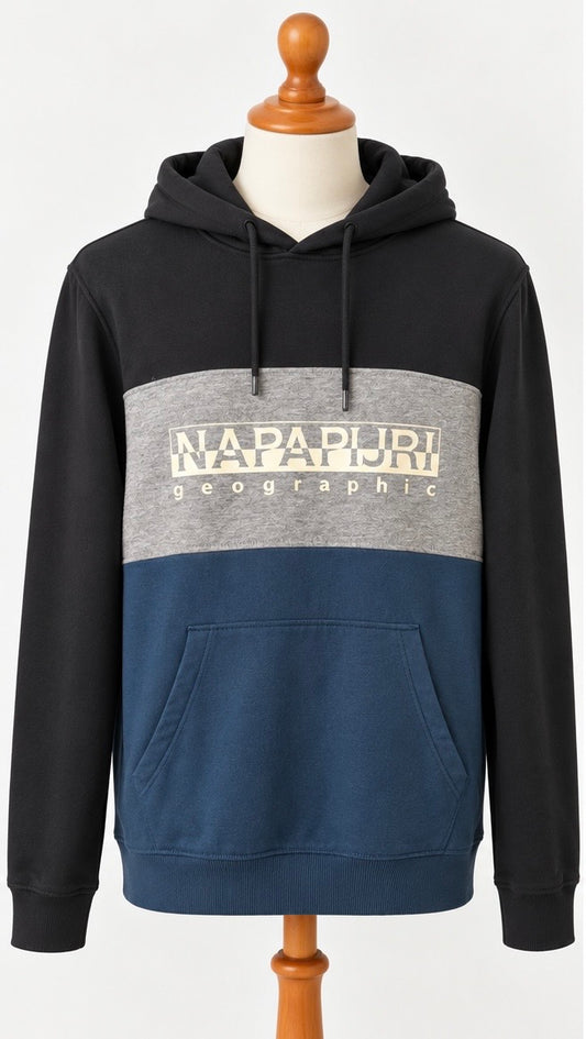 Napapijri Colour Block Hooded Sweatshirt | Size M