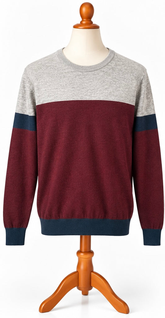 Crew Clothing Company Colour Block Cotton Jumper | Men’s S