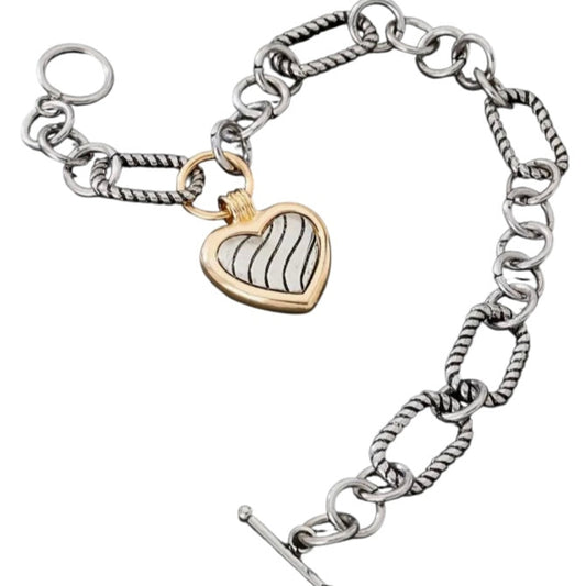 18K Gold Plated & Titanium Steel Street Toggle Bracelet