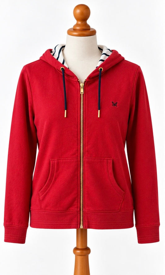 Crew Clothing Red Hooded Sweatshirt | Red | Size 18