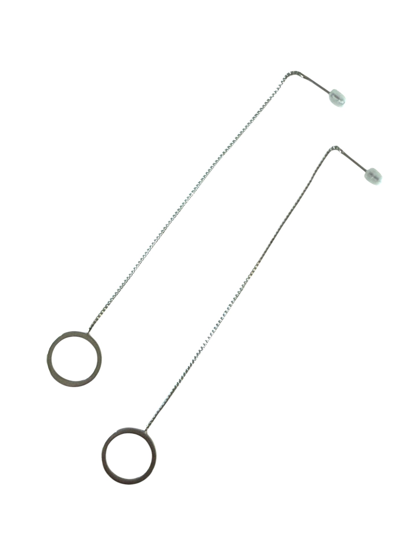 Stainless Steel Threader Hoop Earrings