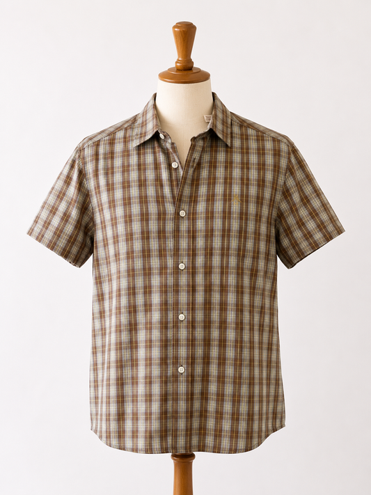 Original Penguin Classic Fit Check Shirt | Brown Multi Check | XL