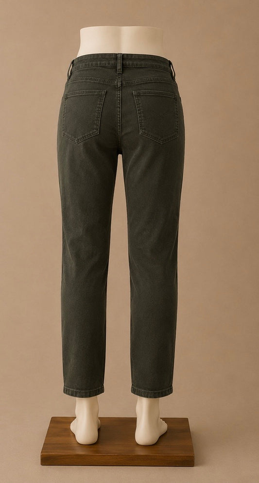FatFace Skye Skinny Women’s Khaki Jeans | UK 14 Regular | Stretch Cotton