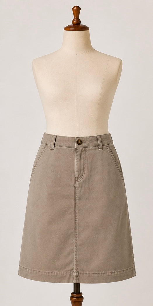Crew Clothing Cotton Blend A-Line Skirt | Size 14