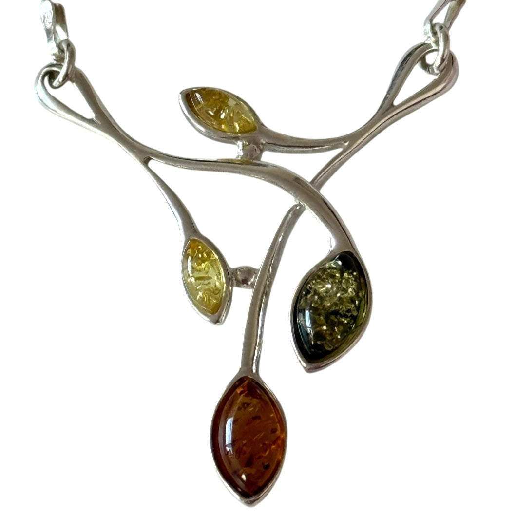 Baltic Amber 925 Sterling Silver Janina Necklace