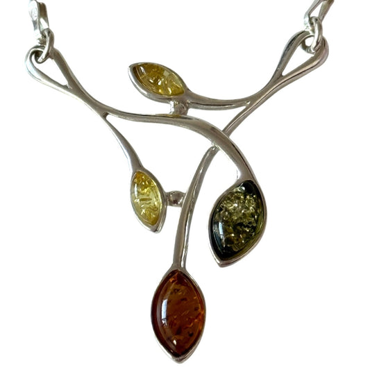 Baltic Amber 925 Sterling Silver Janina Necklace