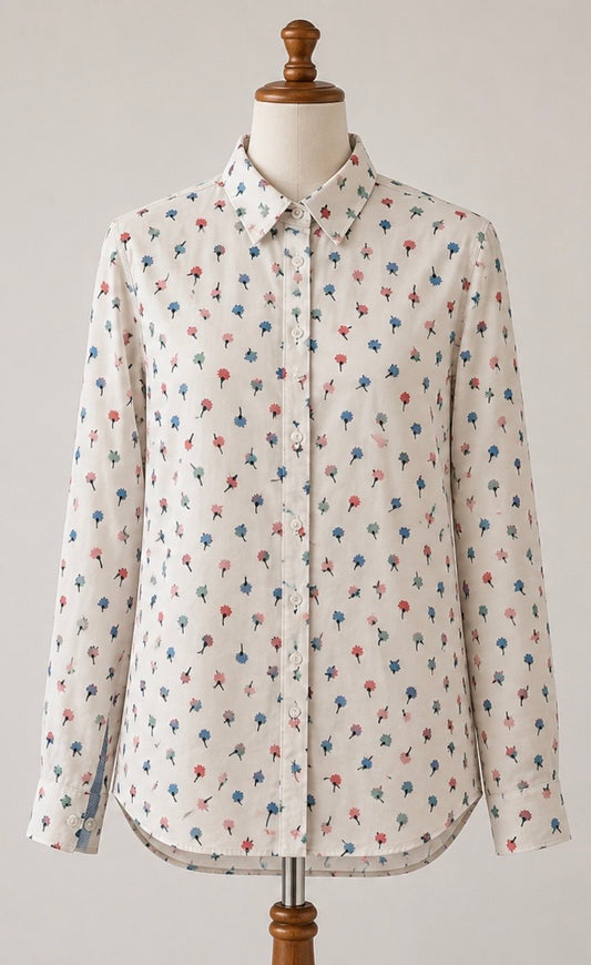 Crew Clothing Company Floral Print Shirt | 100% Cotton | UK 12