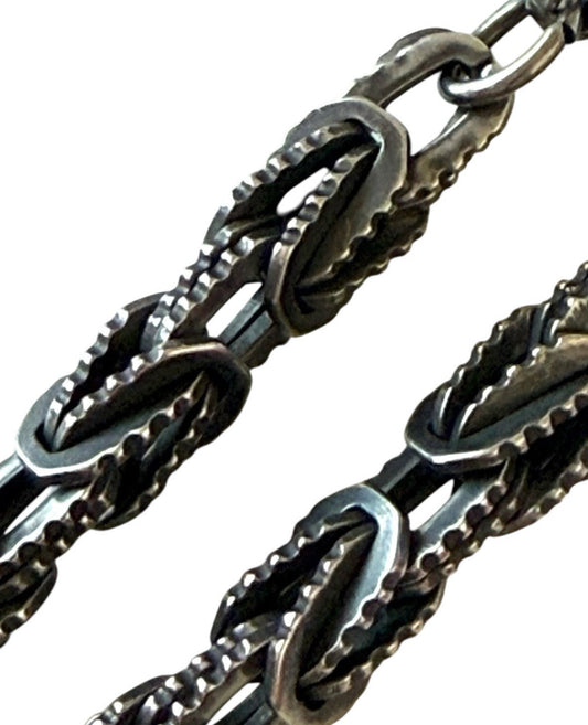 Stainless Steel Oxidised Link chain Bracelet