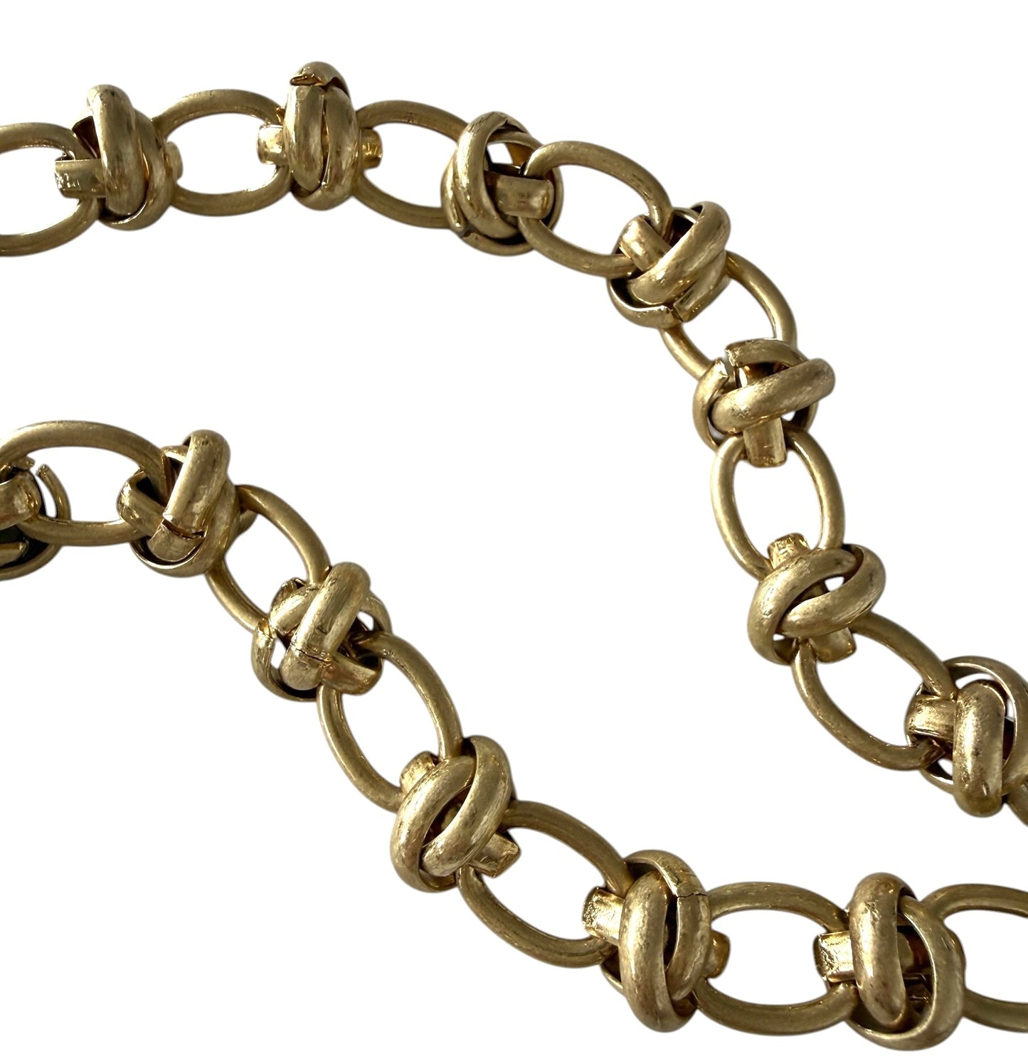 Statement Gold Tone Large Heart Pendant Necklace