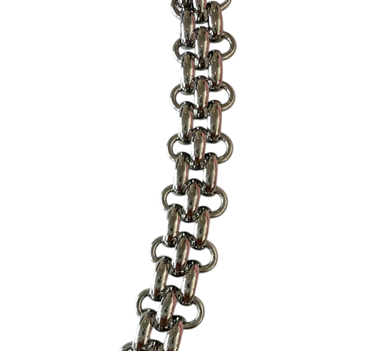 Stainless Steel Flat Link Chain Toggle Necklace