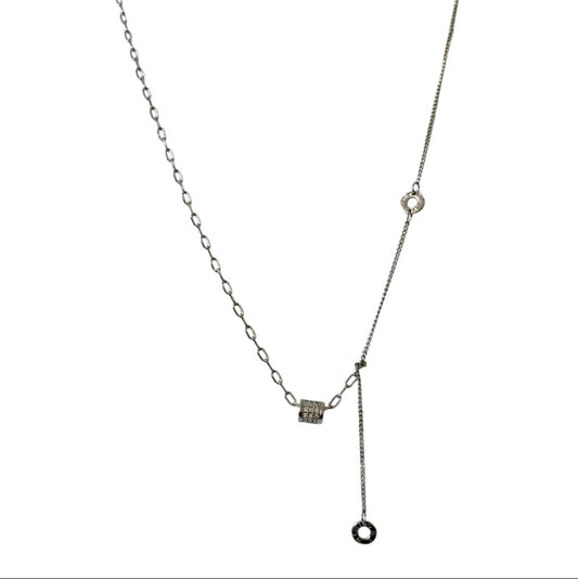 Necklace with a small pendant on a white background