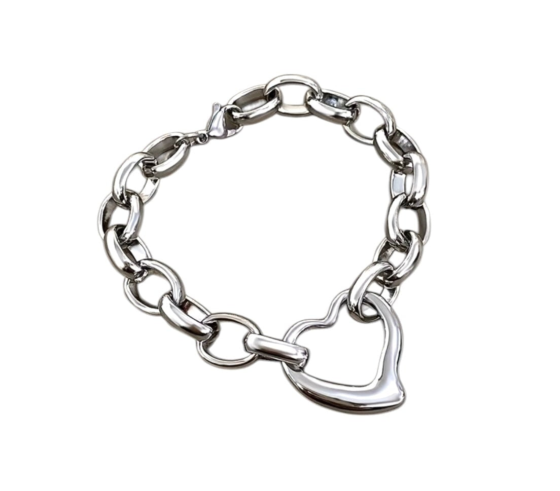 Stainless Steel Heart chain Bracelet