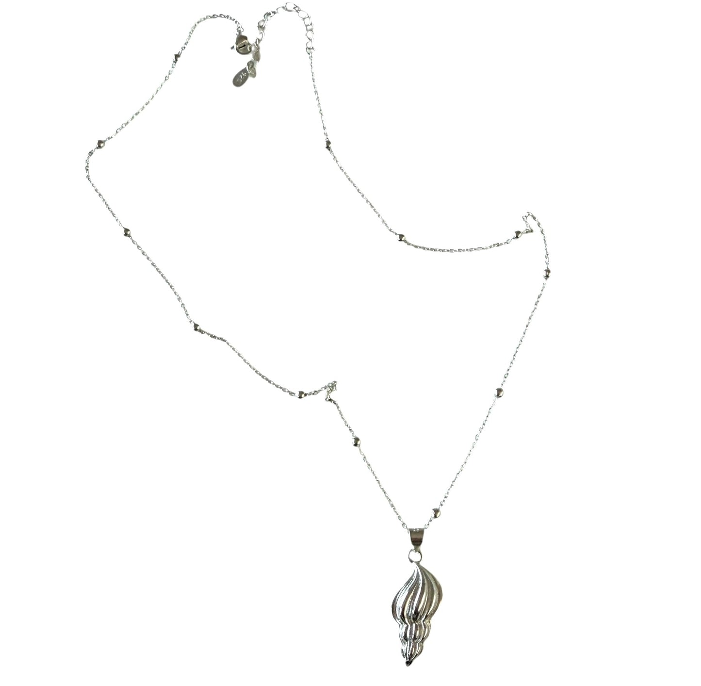 Silver Plated Shell Pendant Necklace