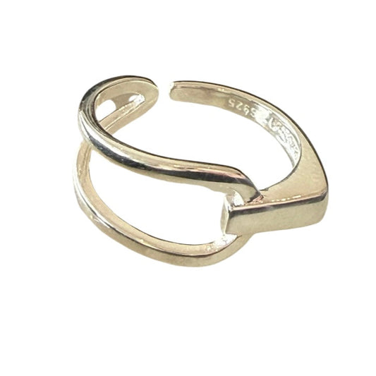Imogen Esme Asymmetrical 925 Sterling Silver Ring