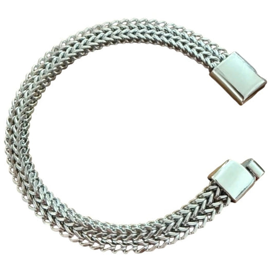 Barnaby George Stainless Steel Italian Flat Link Chain Bracelet