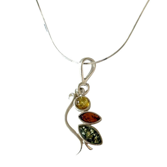 Baltic Amber 925 Sterling Silver Andra-Alise Necklace
