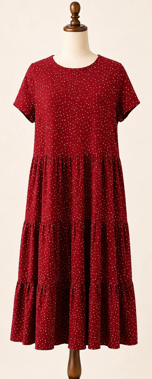 Seasalt Cornwall Organic Cotton Tiered Midi Dress | UK 8