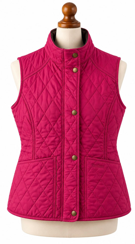 Barbour Summer Liddesdale Gilet | UK 8 | Cerise Pink