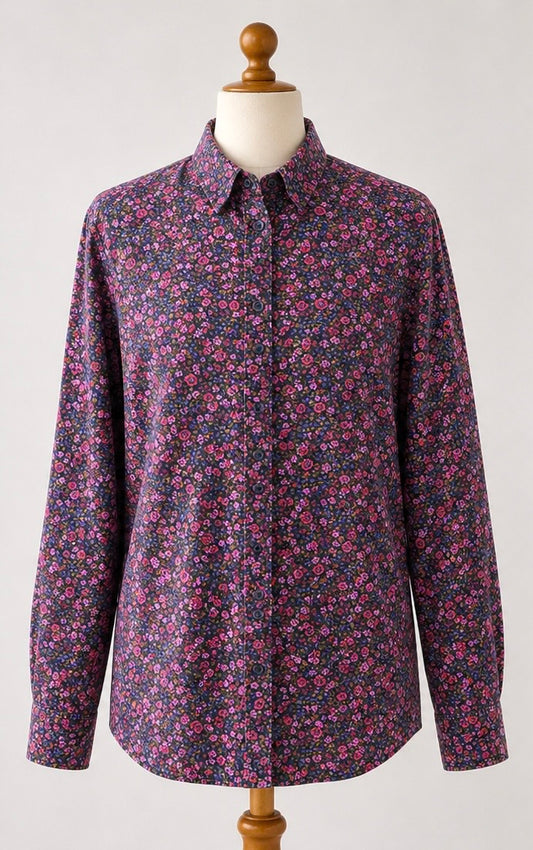 Joules Classic Fit Super Duper Floral Cotton Shirt | UK 14