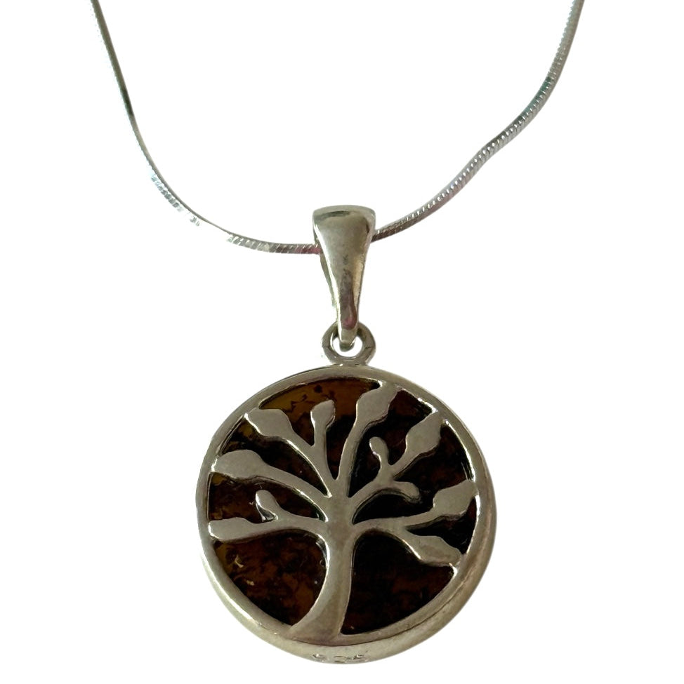 Baltic Amber 925 Sterling Silver Janka Necklace