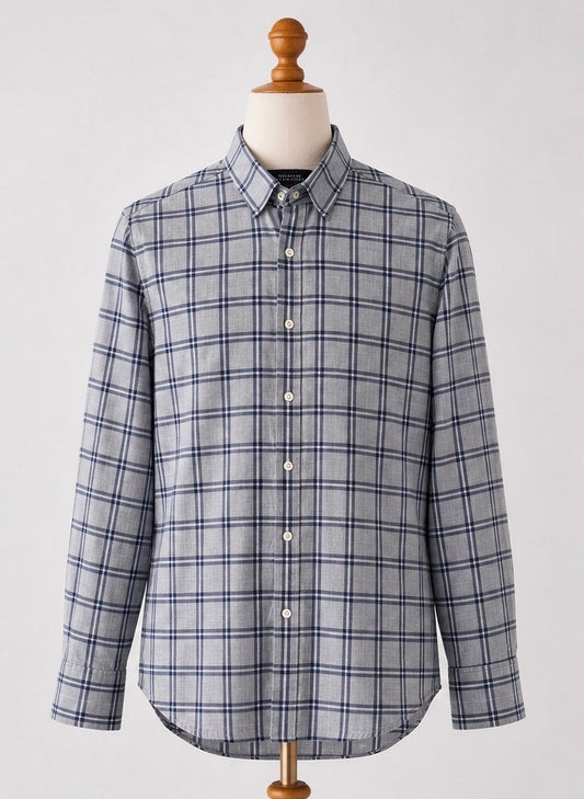 Charles Tyrwhitt Weekend Slim Fit Check Shirt | Medium | 100% Cotton