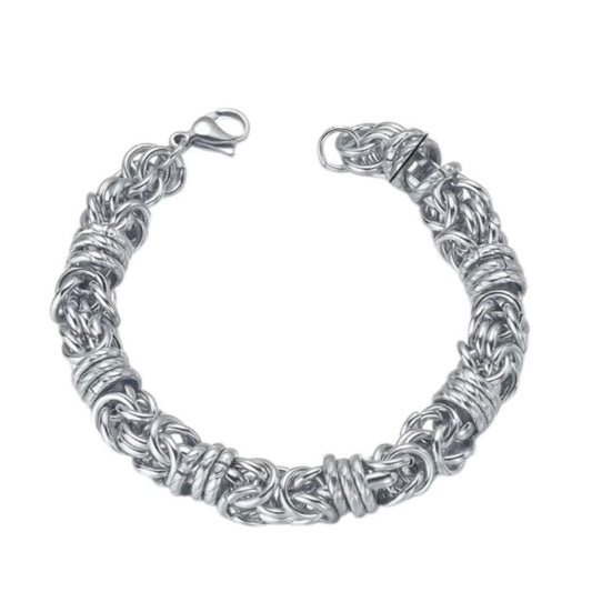 Caleb Elias Stainless Steel Tibetan Braided Bracelet