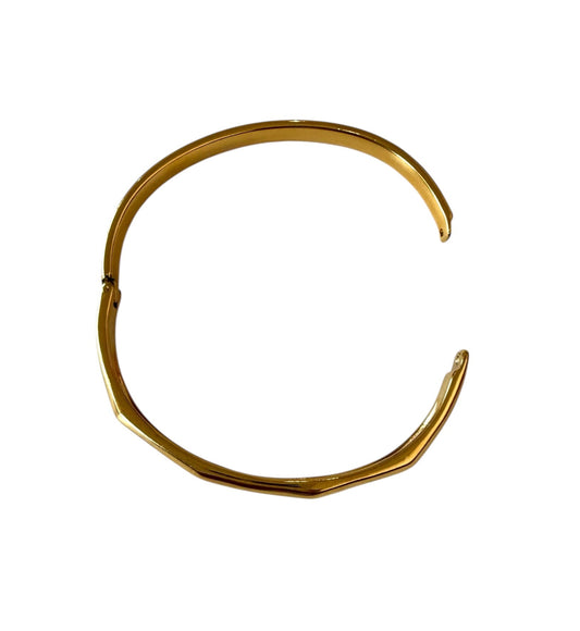 18k Gold Plated Shaped Clasp Bangle Bracelet