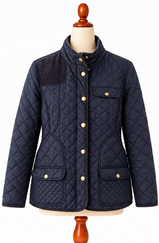 Joules Navy Quilted Padded Jacket | UK 18