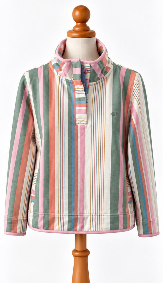 Brakeburn Striped Funnel-Neck Top | UK 14