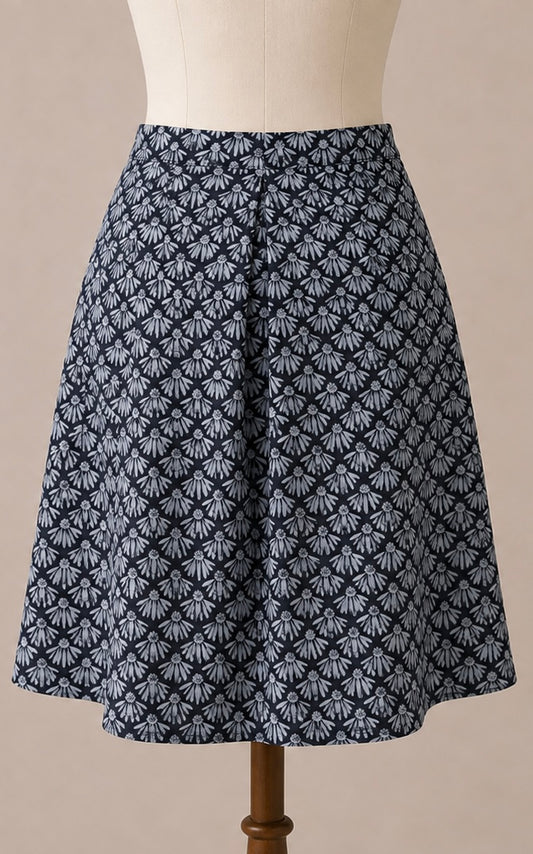 Seasalt Cornwall Bookend Skirt | Navy Floral | UK 16